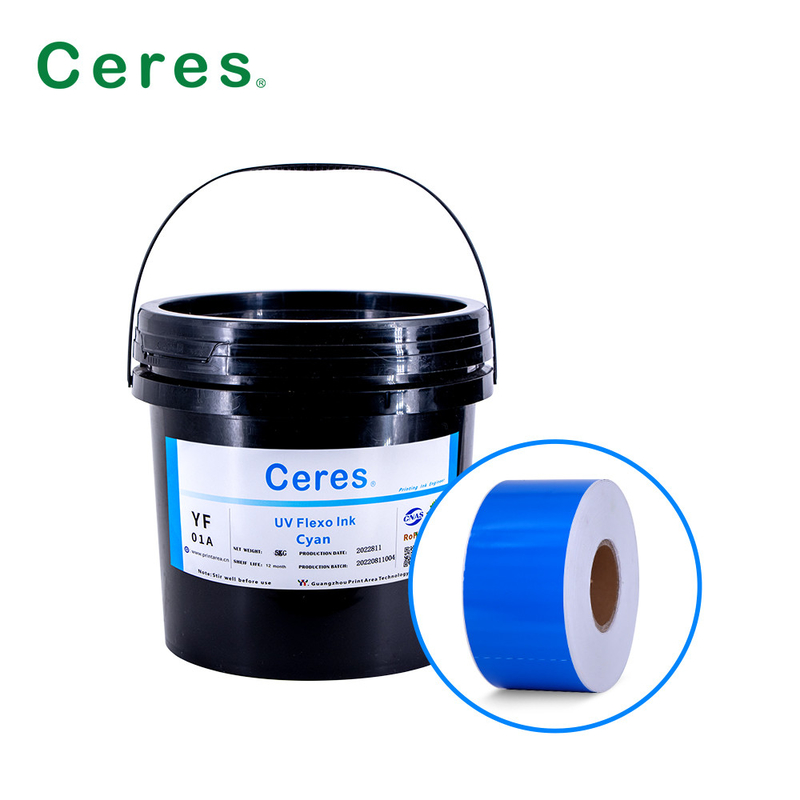 UVA Flexo Ink CMYK et couleurs Panton pour l'impression d'étiquettes