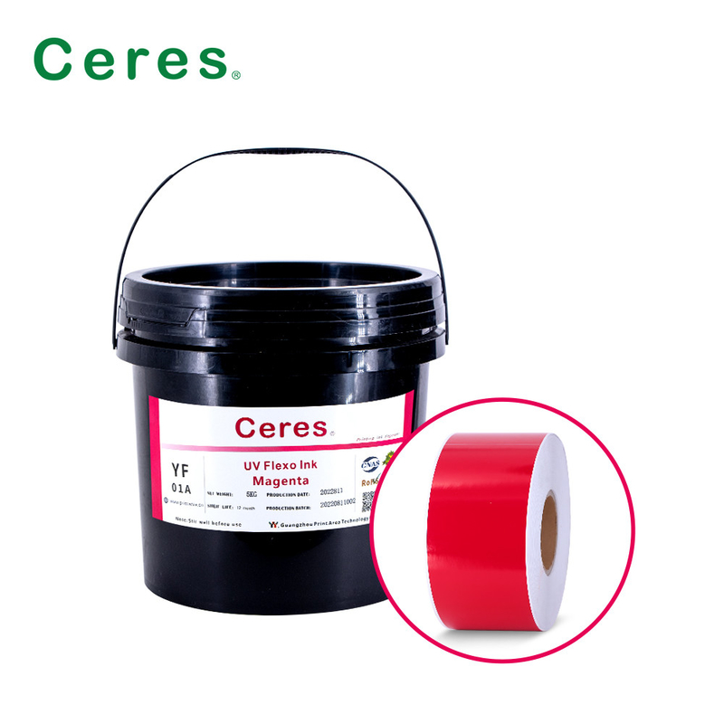 UVA Flexo Ink CMYK et couleurs Panton pour l'impression d'étiquettes