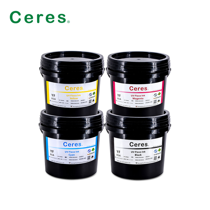 UVA Flexo Ink CMYK et couleurs Panton pour l'impression d'étiquettes