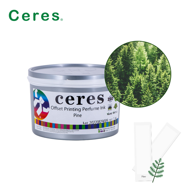 Cérès Offset Impression encre parfumée Pine Goût Couleur transparente