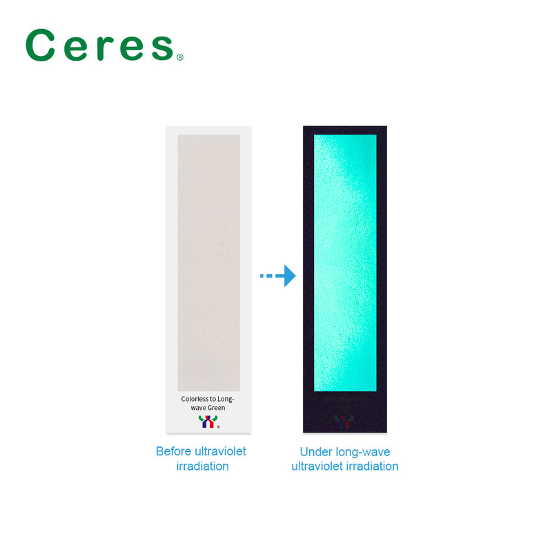 800 nm Ceres UV encre invisible incolore à vert normale sèche