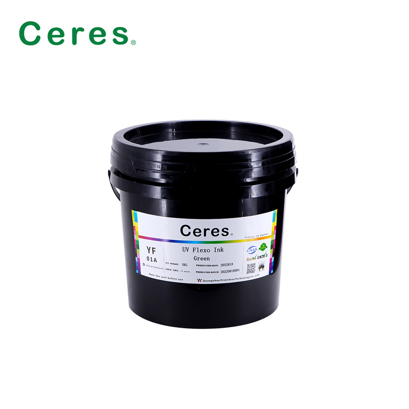 Couleur UV de Panton d'encre de Flexo de vert de Rohs pour le papier et le plastique