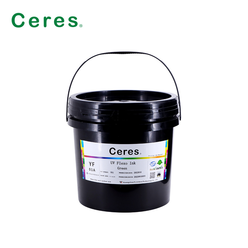 Couleur UV de Panton d'encre de Flexo de vert de Rohs pour le papier et le plastique
