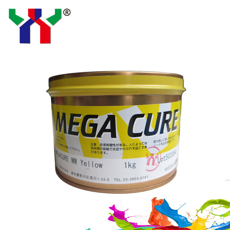 Megami Mega Cure UV Offset CMYK encre à séchage rapide pour l'impression en plastique