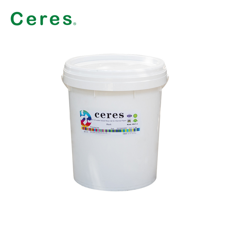 Encre à base d'eau de Fleox de densité de couleur vive 20 kilogrammes/baril pour le papier thermosensible