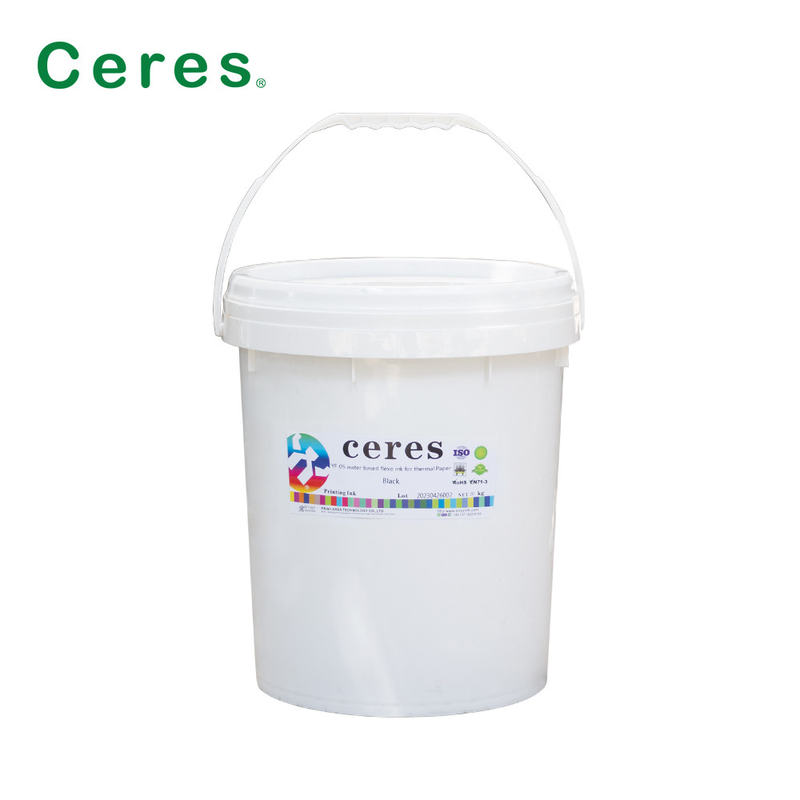 Encre à base d'eau de Fleox de densité de couleur vive 20 kilogrammes/baril pour le papier thermosensible