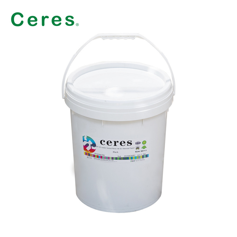 Encre à base d'eau de Fleox de densité de couleur vive 20 kilogrammes/baril pour le papier thermosensible