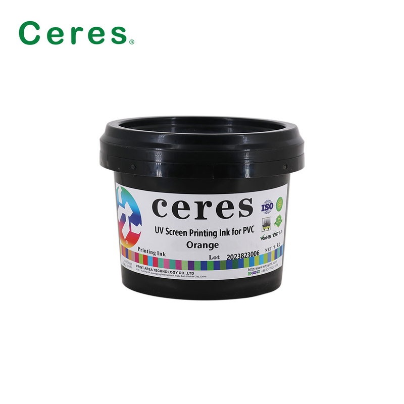 Encre d'imprimerie UV d'écran de résistance à l'eau pour la couleur de la finesse 2-3um CMYK Panton de bouteille de PE