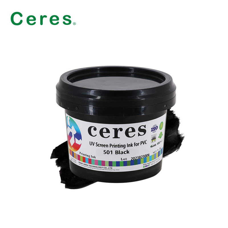 Encre d'imprimerie UV d'écran de résistance à l'eau pour la couleur de la finesse 2-3um CMYK Panton de bouteille de PE