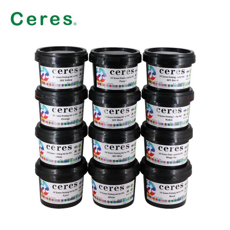 Encre d'imprimerie UV d'écran de résistance à l'eau pour la couleur de la finesse 2-3um CMYK Panton de bouteille de PE