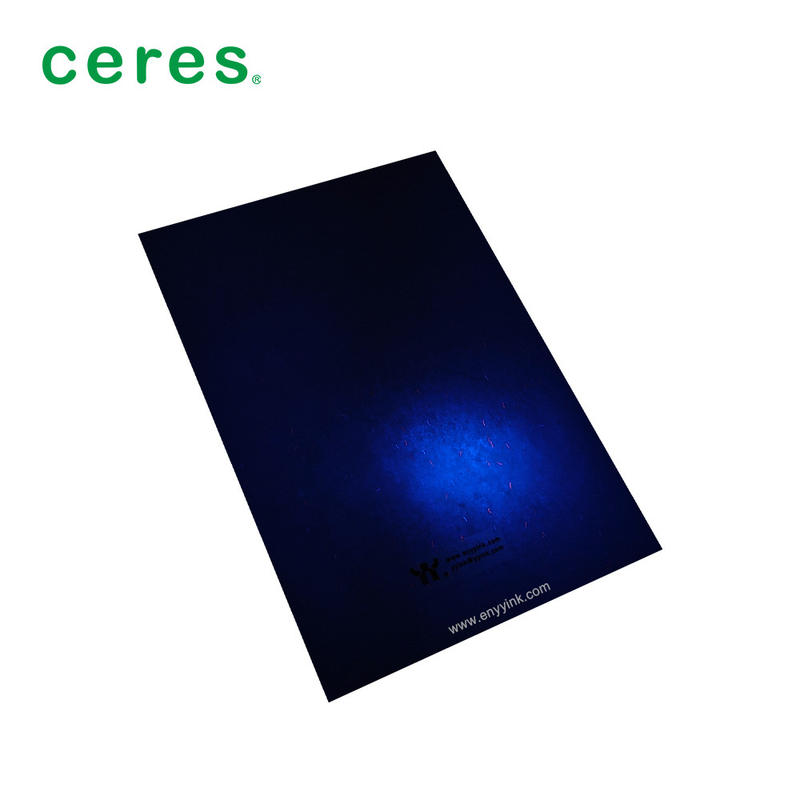 A4 Papyrus de sécurité en fibres UV Fibre rouge visible et bleue invisible d'une longueur de 3 mm