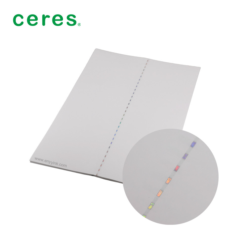 Papier de sécurité A4 de 120 grammes avec fenêtre ouverte fil coloré
