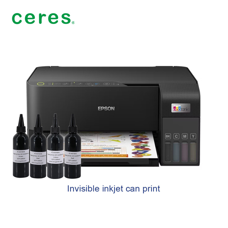 Imprimante à jet d'encre couleur CMYK pour encre UV invisible