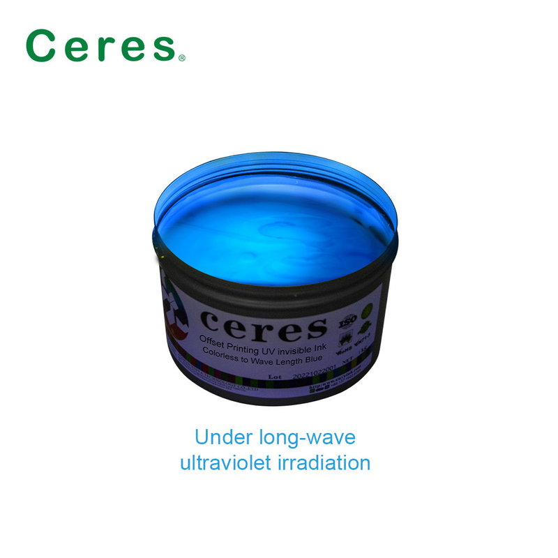 TIN UV INVISIBLE Pour TOUS LES CERTIFICATS DE SÉCURITÉ de couleur au bleu par presse offset