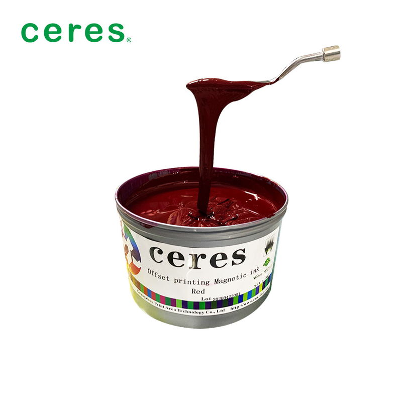 L'encre d'impression magnétique offset couleur rouge 1 kg / boîte à séchage normal