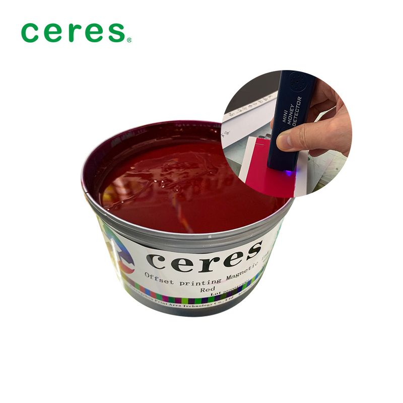 L'encre d'impression magnétique offset couleur rouge 1 kg / boîte à séchage normal