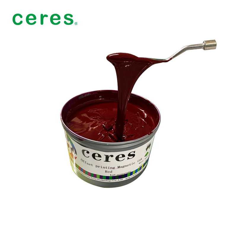 L'encre d'impression magnétique offset couleur rouge 1 kg / boîte à séchage normal