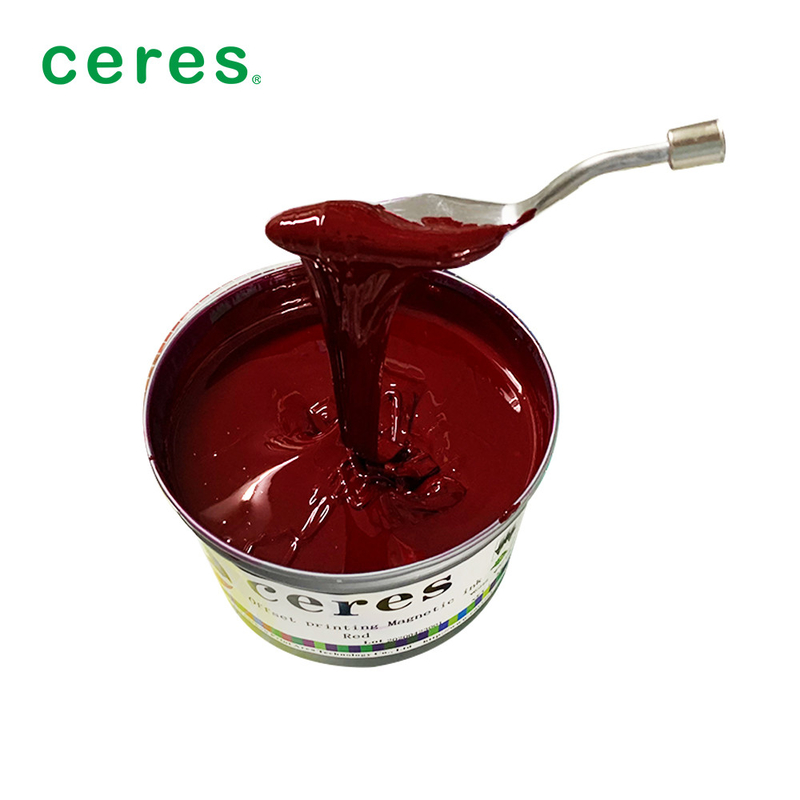 L'encre d'impression magnétique offset couleur rouge 1 kg / boîte à séchage normal