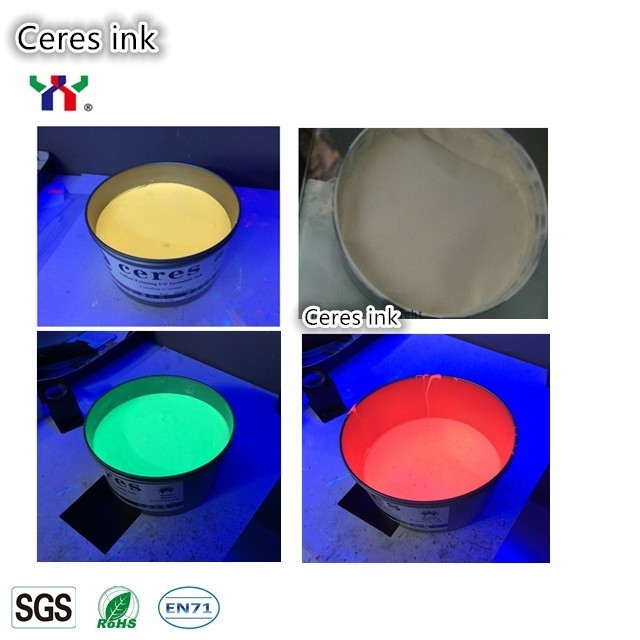 Encre de sécurité invisible UV pour sérigraphie, incolore à orange