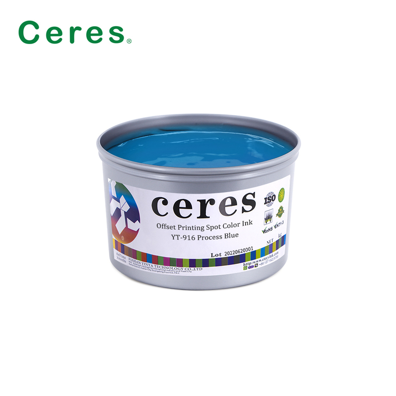 YT-916 Model Process Blue Pantone Offset Printing Ink with EN71-3 RoHS Compliance in 1kg/can Packing