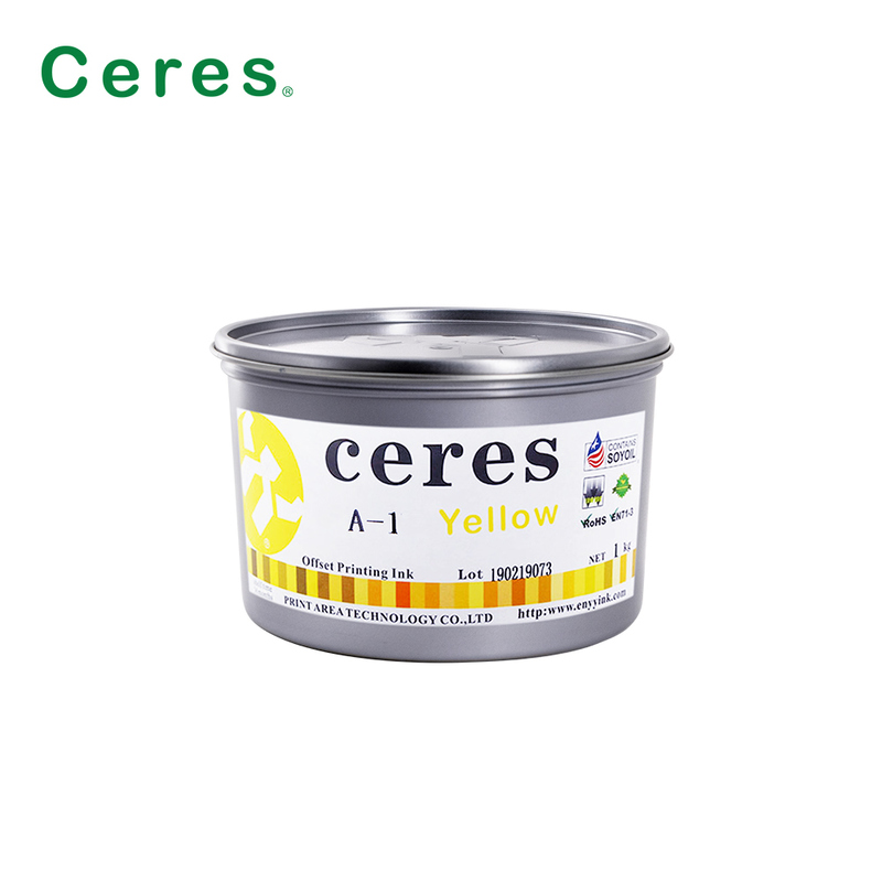 Encre d'impression offset non toxique Ceres A-1 haute brillance, durée de conservation de 2 ans, à base de soja, pour couleurs CMYK