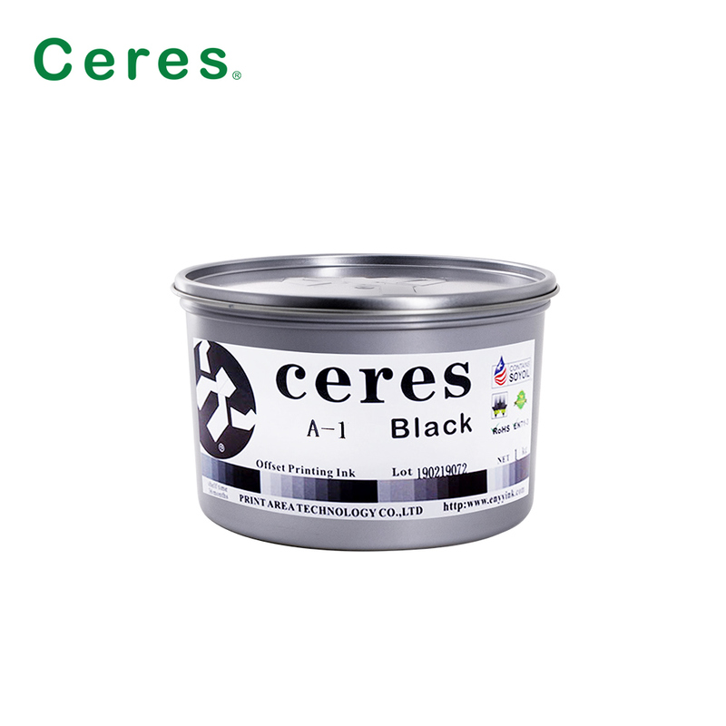 Encre d'impression offset non toxique Ceres A-1 haute brillance, durée de conservation de 2 ans, à base de soja, pour couleurs CMYK