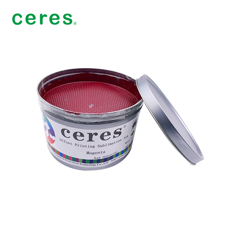 L'encre de sublimation magenta pour l'impression offset avec une température de transfert de 180 à 220 degrés et un poids de papier de 70 à 110 grammes pour une petite différence de couleur