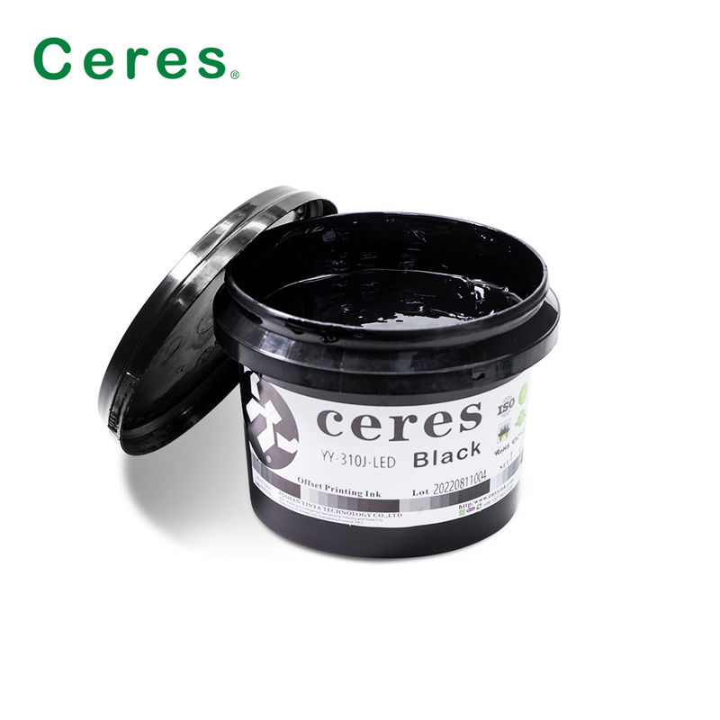 Ceres YY-310 UV LED Offset Ink avec une épaisseur de 100 ~ 150um et des couleurs Pantone CMYK pour une impression de haute qualité