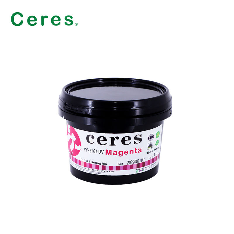 EN71-3 encre offset UV certifiée A+ avec une durée de validité d'un an pour l'impression CMYK de haute qualité