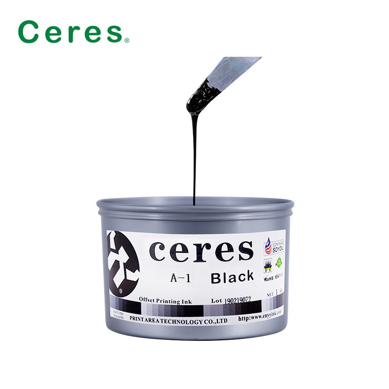 Encre d'impression offset au soja haute brillance et haute densité de couleur avec garantie de 24 mois pour tout papier