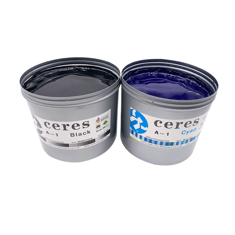 Encre d'impression offset au soja haute brillance et haute densité de couleur avec garantie de 24 mois pour tout papier