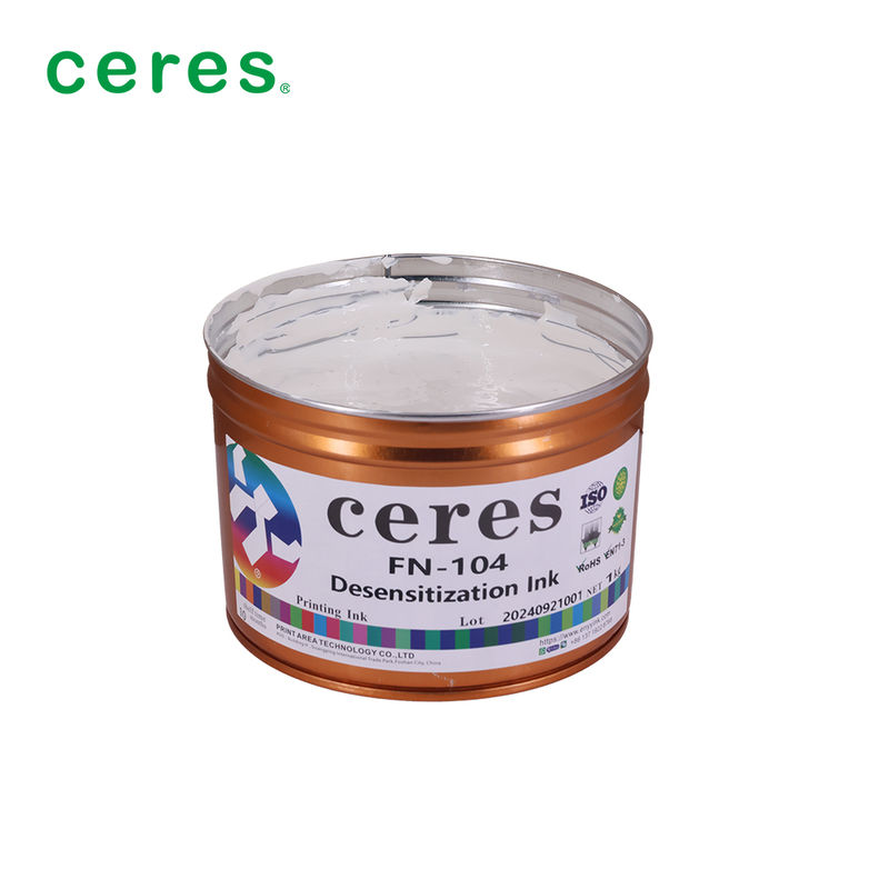 Encre d'impression offset blanche à base de solvant pour factures express en emballage de 1 kg/boîte