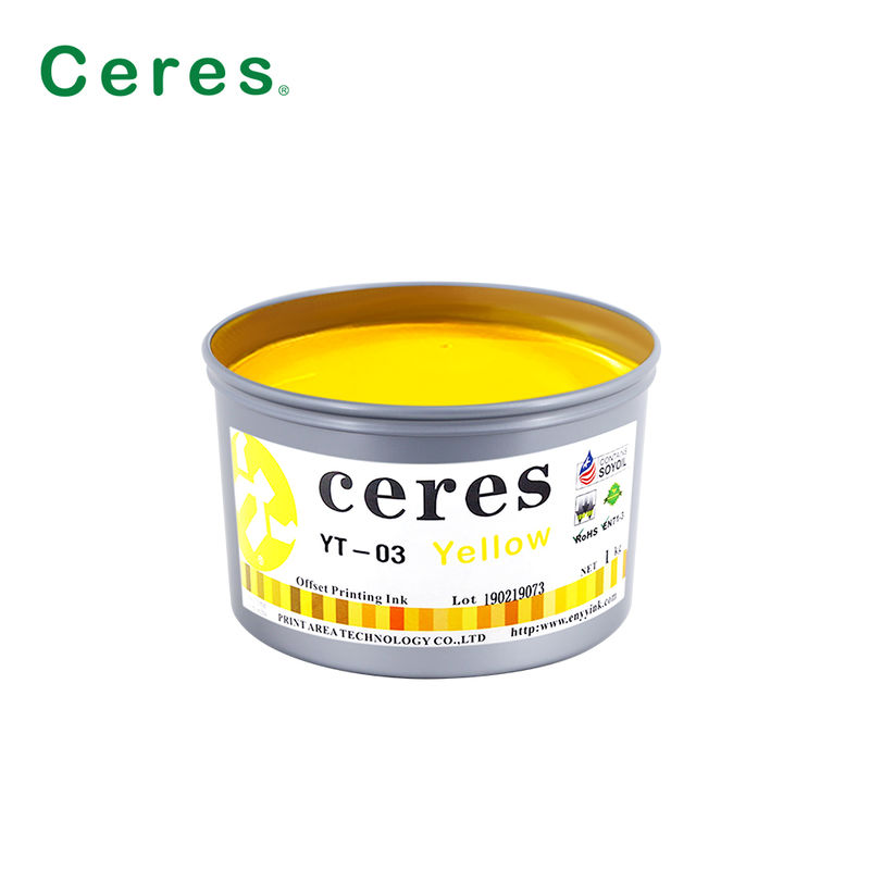 Ceres YT-03 Tinta offset de soja à haute brillance écologique à séchage rapide pour l'impression CMYK