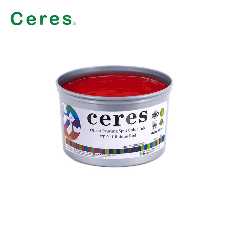 Encre d'impression offset à base de solvant couleur Pantone avec une opacité élevée pour l'impression d'emballages