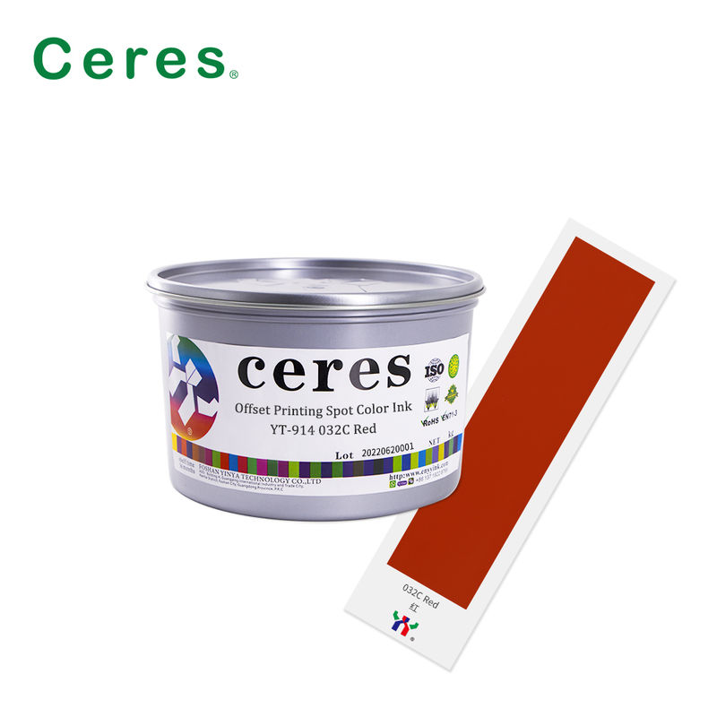 Encre d'impression offset à base de solvant couleur Pantone avec une opacité élevée pour l'impression d'emballages
