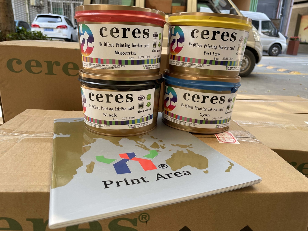 1 kg d'encre à séchage rapide pour plastique CMYK Carte bancaire