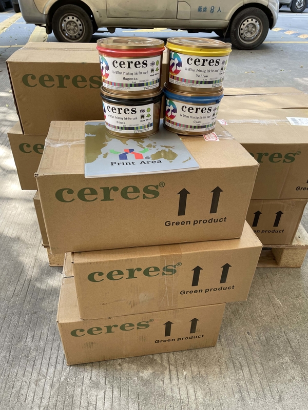 1 kg d'encre à séchage rapide pour plastique CMYK Carte bancaire
