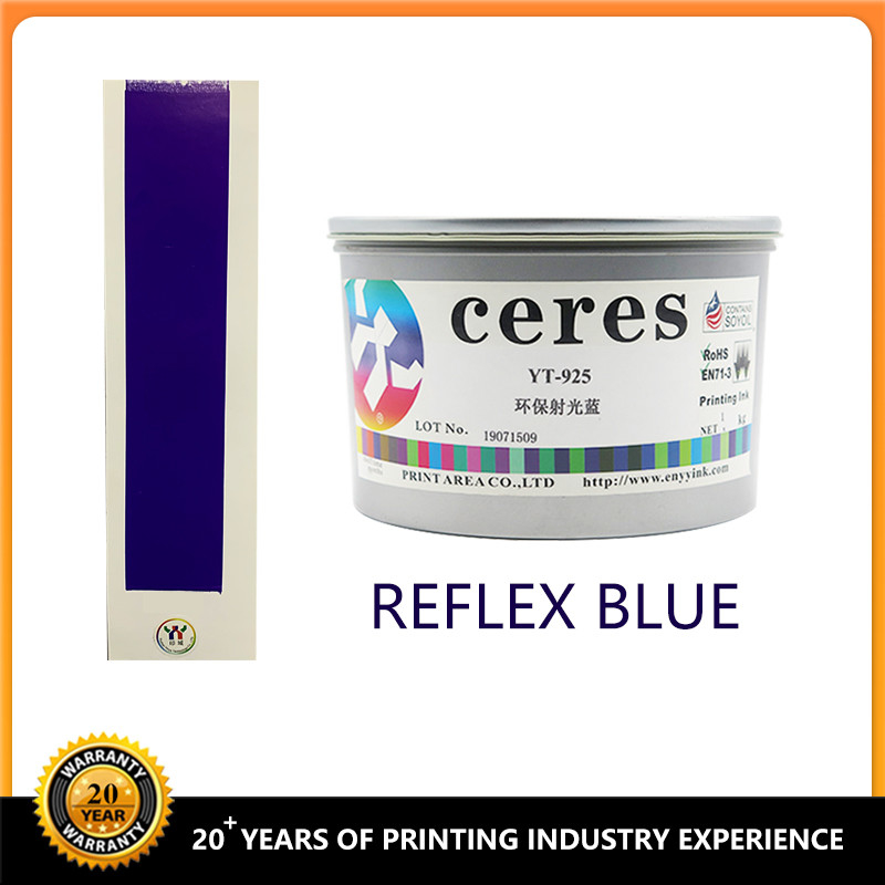 1 kg Dose d'encre d'impression UV offset CMYK réflexe tache bleue couleur encre à base de solvant