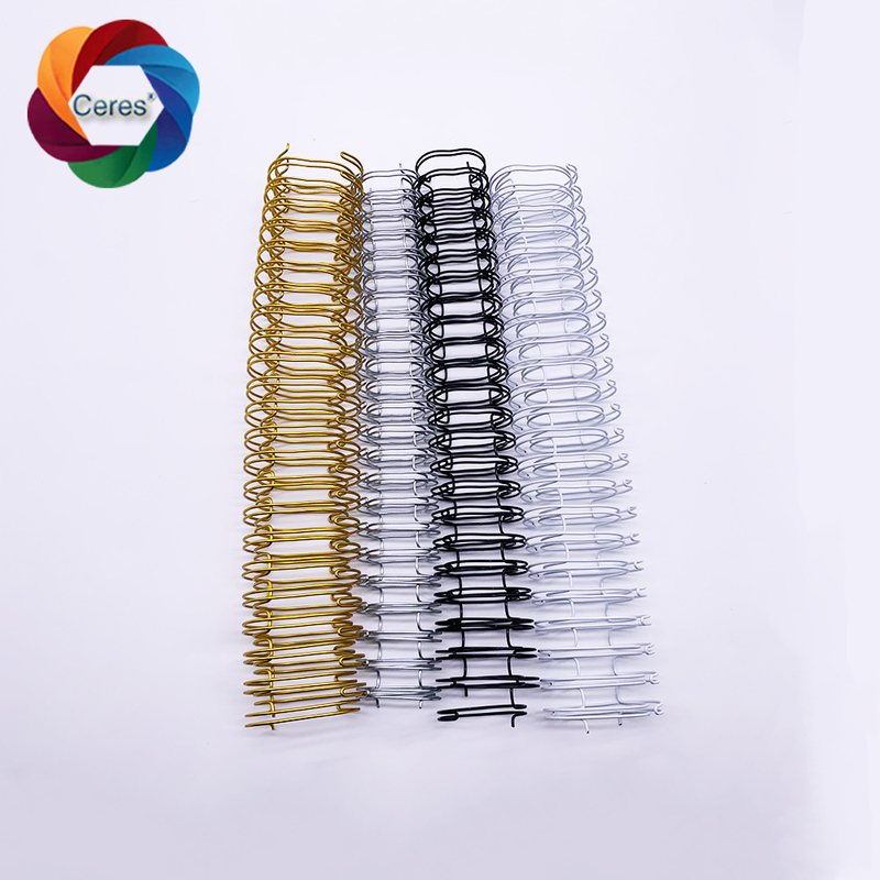2 à 1 fil de liaison en spirale de 1,4 mm Twin Ring Pantone Double Carnet de bord Liant à ressort