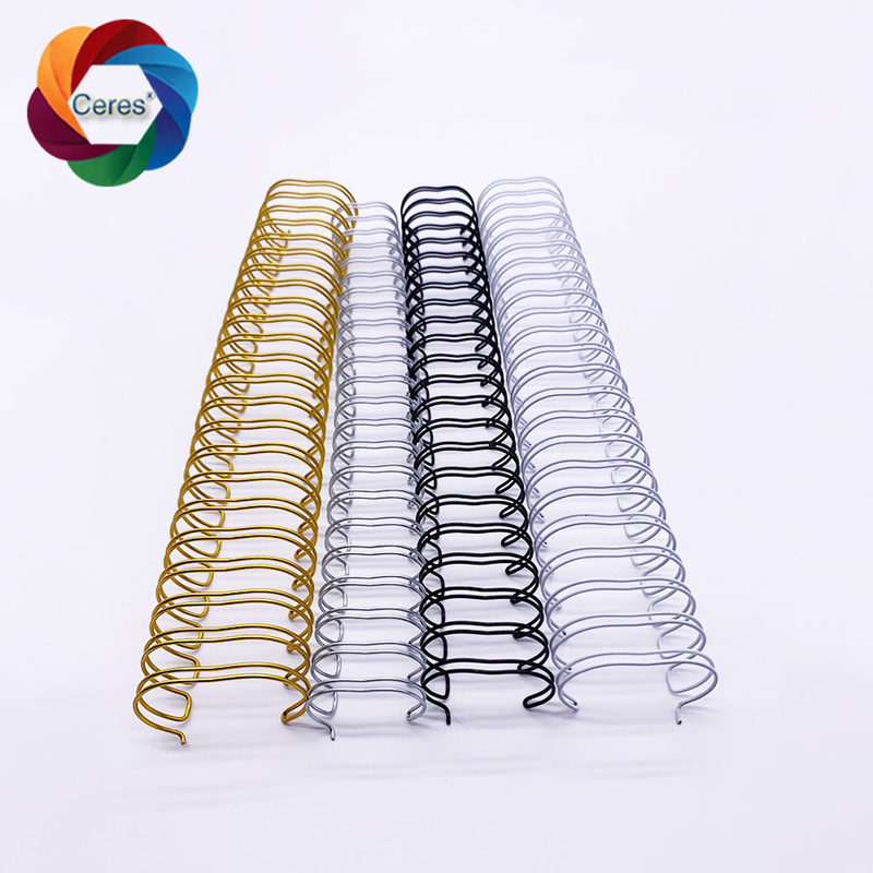 2 à 1 fil de liaison en spirale de 1,4 mm Twin Ring Pantone Double Carnet de bord Liant à ressort