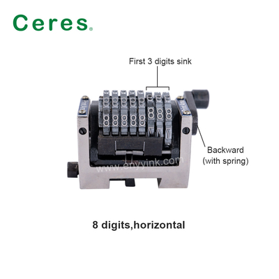 Numérotation horizontale Gto52 8 chiffres décalée
