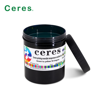 Écran imprimant l'encre thermo-sensible vert de 50 degrés pour jaunir