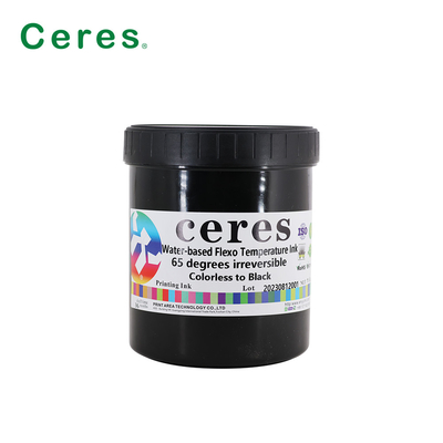 Encre thermo-sensible irréversible thermochromique sans couleur pour noircir