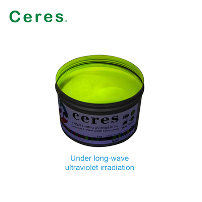 Offset / Écran / Flexo Sécurité de l'impression UV encre invisible pour les documents Jaune Vert Couleur