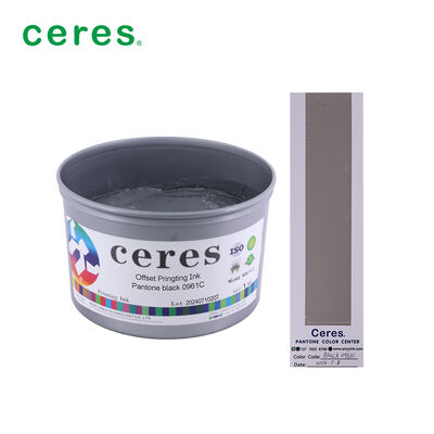 L'encre d'impression Pantone offset 0961c est noire