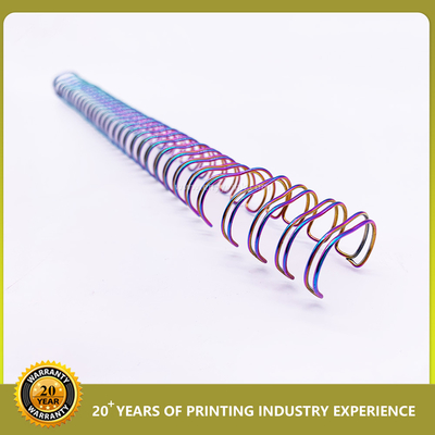 Calendrier à double bobine en spirale en forme de bande de liaison 3:1 1,4 mm en nylon en acier double livre de fil